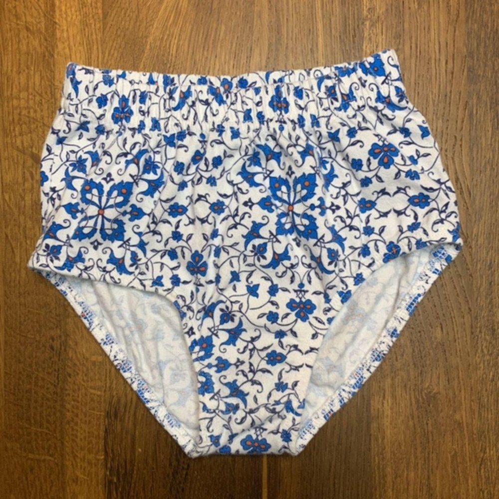 TEA COLLECTION Girls Floral Dress Set 18-24 mo L Outfit Sleeveless Bloomers Blue - Picture 3 of 7